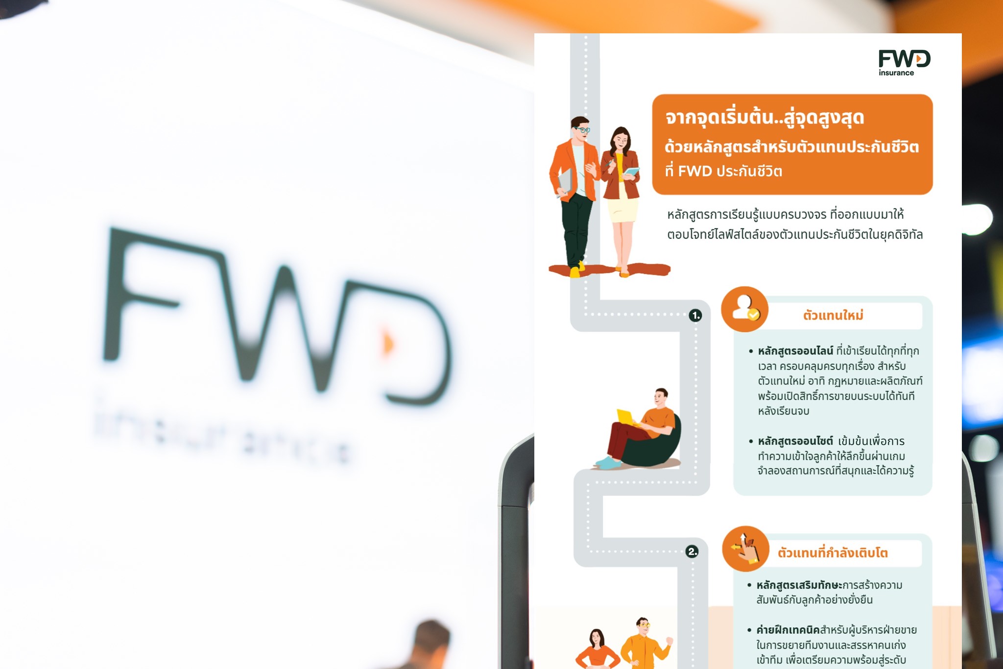 FWD ประกันชีวิต อัปเกรดทักษะตัวแทน ด้วยระบบการเรียนรู้ที่เข้าใจทุกก้าวของการเติบโต